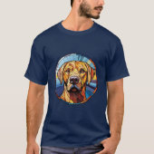 Sweet Glas in lood Golden Labrador Dog T-shirt (Voorkant)