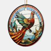 Sweet Glas in lood Golden Pheasant Keramisch Ornament (Links)