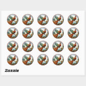 Sweet Glas in lood Golden Pheasant Ronde Sticker (Vel)