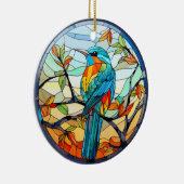 Sweet Glas in lood Kingfisher Bird Keramisch Ornament (Rechts)