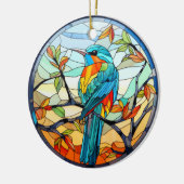 Sweet Glas in lood Kingfisher Bird Keramisch Ornament (Links)