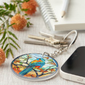 Sweet Glas in lood Kingfisher Bird Sleutelhanger (Voorkant Rechts)