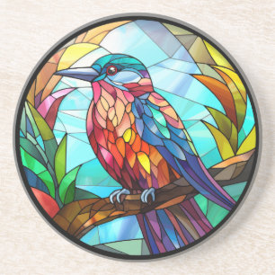 Sweet Glas in lood Kingfisher Bird Zandsteen Onderzetter