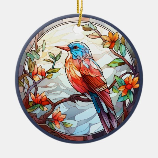 Sweet Glas in lood Kingfisher Keramisch Ornament (Voorkant)