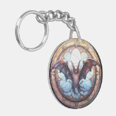 Sweet Glas in lood Spooky Flying Bat Sleutelhanger (Voorkant Links)