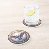 Sweet Glas in lood Spooky Flying Bat Zandsteen Onderzetter (Zijkant)