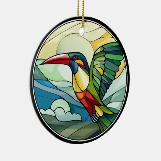 Sweet Glas in lood Toucan Bird Keramisch Ornament (Rechts)