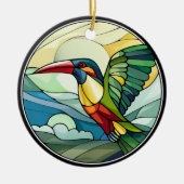 Sweet Glas in lood Toucan Bird Keramisch Ornament (Voorkant)