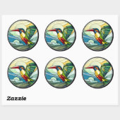 Sweet Glas in lood Toucan Bird Ronde Sticker (Vel)