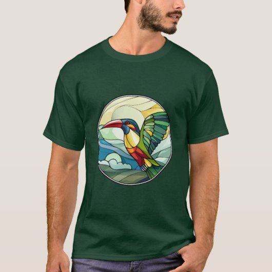 Sweet Glas in lood Toucan Bird T-shirt (Voorkant)