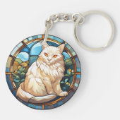 Sweet Glas in lood White Cat Sleutelhanger (Achterkant)