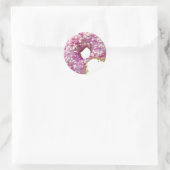 SWEET Glazed Donut met Bite Mark Ronde Sticker (Tas)