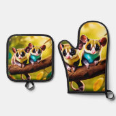 Sweet Glider Pair Design Ovenwant & Pannenlap Set (Voorkant)