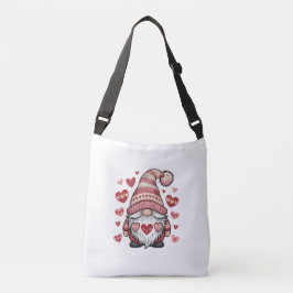 Sweet Gnome Holding Heart Crossbody Tas