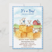 Sweet Goats Baby Shower Invitation Kaart (Voorkant)