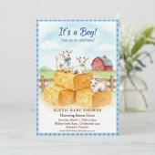 Sweet Goats Baby Shower Invitation Kaart (Staand voorkant)