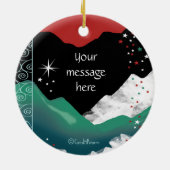 Sweet Goddochter, Young Teen Skater, Kerstmis Keramisch Ornament (Achterkant)