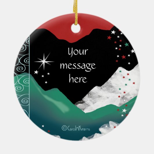 Sweet Goddochter, Young Teen Skater, Kerstmis Keramisch Ornament (Achterkant)