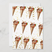 Sweet Gold Chocolate Ice Cream Birthday Bedankkaart (Achterkant)