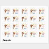 Sweet Gold Chocolate Ice Cream Birthday Dank je Vierkante Sticker (Vel)