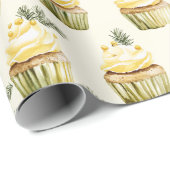 Sweet Gold Honey Yellow Cupcakes Christmas  Cadeaupapier (Rol Hoek)
