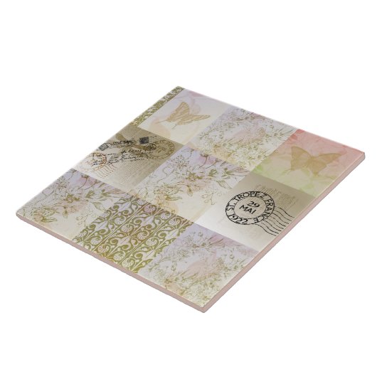 Sweet Gold Patchwork Tegeltje (Zijkant)