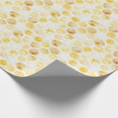 Sweet Gold White Honeycomb Christmas Cadeaupapier (Hoek)