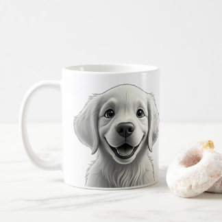 Sweet Golden Joy: Pixar-Style Puppy Friends Koffiemok