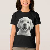 Sweet Golden Joy: Pixar-Style Puppy Friends Tri-Blend Shirt (Voorkant)