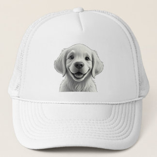 Sweet Golden Joy: Pixar-Style Puppy Friends Trucker Pet