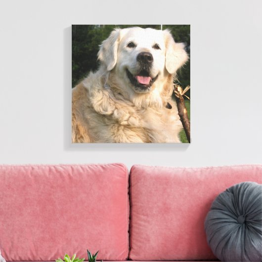 Sweet Golden Retriever Canvas Print (Insitu (Woonkamer))