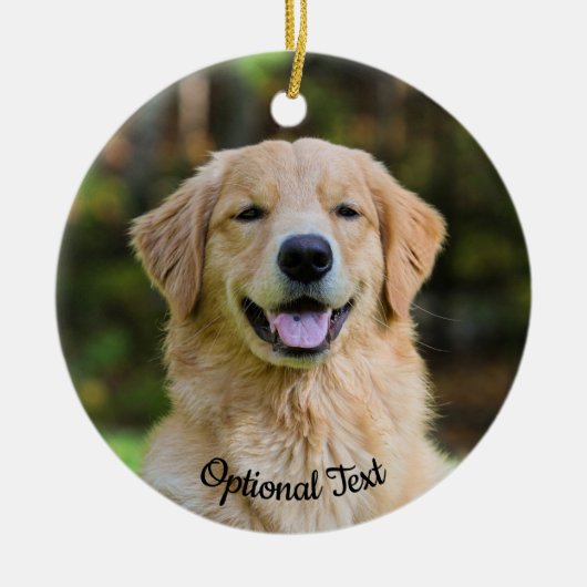 Sweet Golden Retriever Dog Keramisch Ornament (Voorkant)