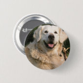 Sweet Golden Retriever Pin Ronde Button 5,7 Cm (Voorkant /achterkant)