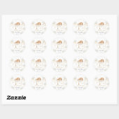 Sweet Golden Starry Lion Cloud Baby shower Ronde Sticker (Vel)