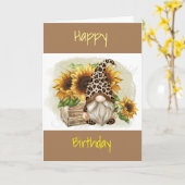 SWEET GOME ZEGT "HAPPY BIRTHDAY" VAN "GNOME" KAART (Gele Bloem)