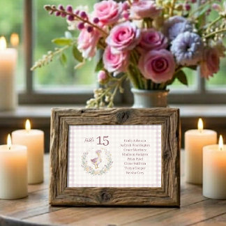Sweet Goose Baby Shower Table Seating Card LPM26 Kaart