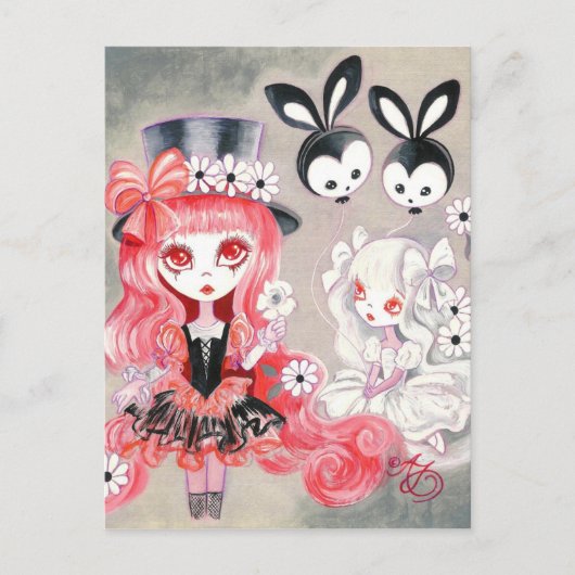 Sweet Gothic Party Uitnodiging Briefkaart (Voorkant)