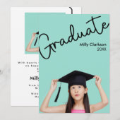 Sweet Graduate for Kids Invitation Aankondiging (Voorkant / Achterkant)
