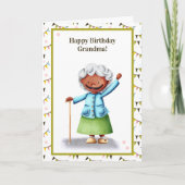 Sweet Grandmother Persoonlijke Verjaardag Kaart (Voorkant)