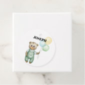 Sweet green baby bear baby bedankjes labels (In situ)