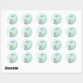 Sweet green baby bear baby ronde sticker (Vel)