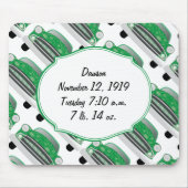 Sweet Green Baby shower Stat Gifts Muismat (Voorkant)