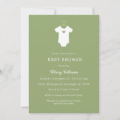 Sweet Green Baby Shower-uitnodigingen Kaart (Voorkant)