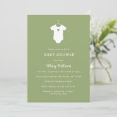Sweet Green Baby Shower-uitnodigingen Kaart (Staand voorkant)