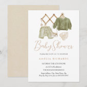 Sweet Green Boho Nursery Decor Baby shower Kaart (Voorkant / Achterkant)