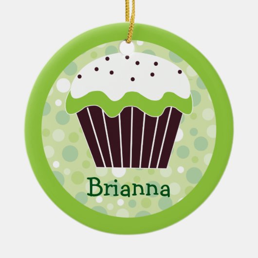 Sweet Green Cupcake Ornament (Voorkant)