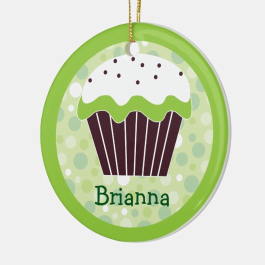 Sweet Green Cupcake Ornament (Links)
