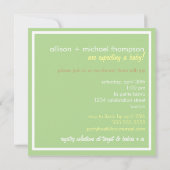 Sweet Green Mobile Couples Baby shower Uitnodiging (Achterkant)