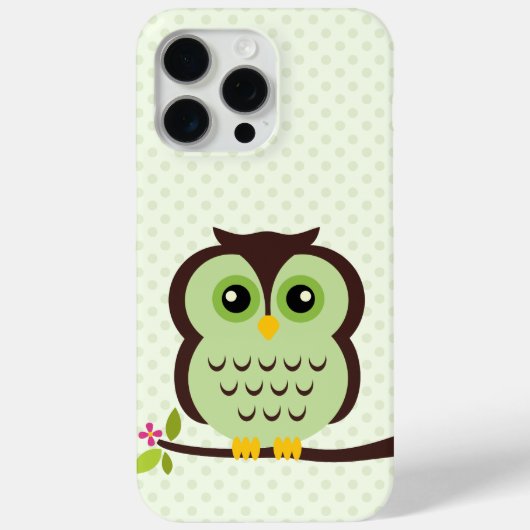 Sweet Green Owl Illustratie Case-Mate iPhone Case (Achterkant)