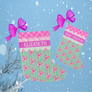 Sweet Green Paarse Pink Candy Canes Gepersonalisee Grote Kerstsok